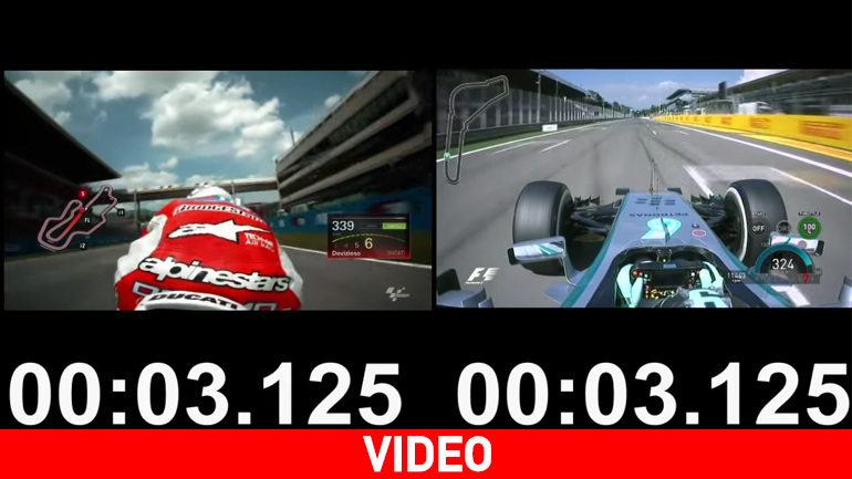 Επιτάχυνση F1 και μοτοσικλέτας από τα 300 στα 350 χλμ./ώρα – Ποιο είναι πιο γρήγορο;